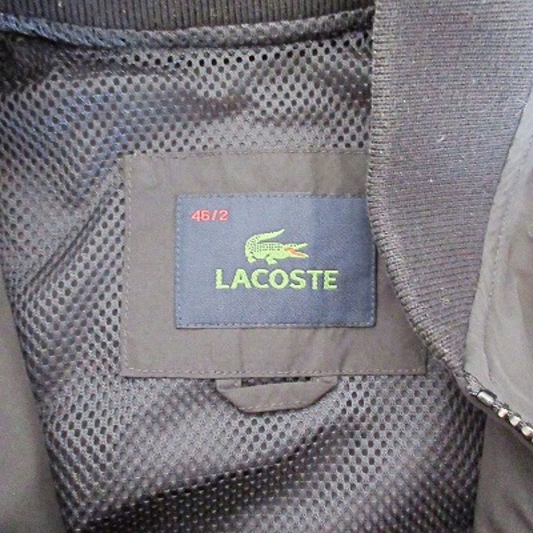 LACOSTE(ラコステ)のラコステ MA-1 ブルゾン ミリタリー ジャケット ジップアップ 黒 46 レディースのジャケット/アウター(ブルゾン)の商品写真