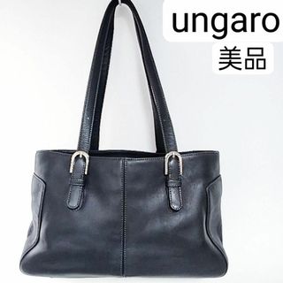 ユーバイウンガロ(U by ungaro)の美品　Ungaro　ウンガロ　トートバッグ　ブラック(トートバッグ)