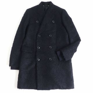 ポールスミス(Paul Smith)の美品□Paul Smith/ポールスミス モヘア・アルパカ混 起毛地 ダブルブレスト チェスターコート/デザインコート ネイビー M 日本製 正規品　t08-st30313-141(チェスターコート)