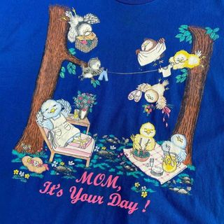 ビッグサイズ 90年代 BASIC EDITION 鳥 アニマル プリントTシャツ メンズ3XL相当(Tシャツ/カットソー(半袖/袖なし))