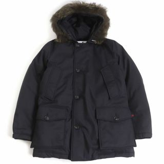 ウールリッチ(WOOLRICH)の未使用品□ウールリッチ トゥモローランド WOOU0384 WZIP ロゴボタン ファーフーデッド ダウンジャケット 黒 S～Mサイズ相当 細身 正規品　t15-st30227-264(ダウンジャケット)