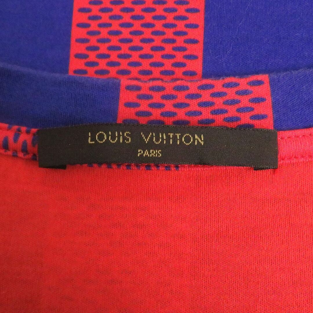 LOUIS VUITTON(ルイヴィトン)の美品□2012年製 LOUIS VUITTON/ルイヴィトン H1JR50JU3 マサイチェック 総柄 コットン100％ 半袖Tシャツ レッド×ブルー M 伊製 正規品　t05-st30224-562 メンズのトップス(Tシャツ/カットソー(半袖/袖なし))の商品写真