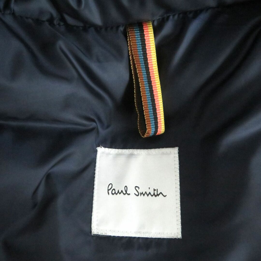 Paul Smith(ポールスミス)の極美品□ポールスミス ブラックウォッチ シグネチャーストライプ フランス産ダウン使用 フーデッド ダウンジャケット M ネイビー系 正規品　t16-st30221-922 メンズのジャケット/アウター(ダウンジャケット)の商品写真