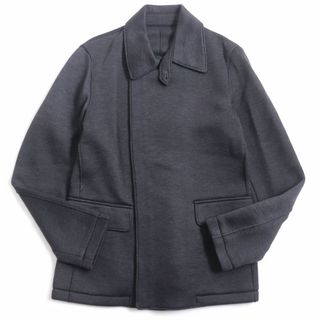 エンポリオアルマーニ(Emporio Armani)の美品□黒タグ EMPORIO ARMANI/エンポリオアルマーニ フライフロント 比翼 WZIP ジップジャケット グレー 48 イタリア製 正規品 メンズ(その他)