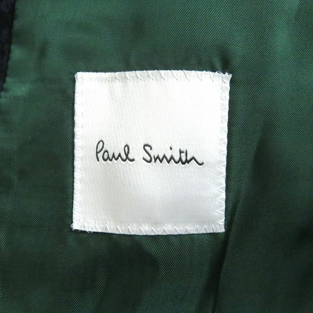 Paul Smith(ポールスミス)の極美品□Paul Smith/ポールスミス　総柄　カシミヤ100％　チェスターコート/ロングコート　ネイビー　M　正規品　日本製　メンズオススメ◎ メンズのジャケット/アウター(チェスターコート)の商品写真