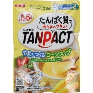 メイジ(明治)の明治製菓 TANPACT 牛乳で作るコーンスープ 180g×4個(レトルト食品)
