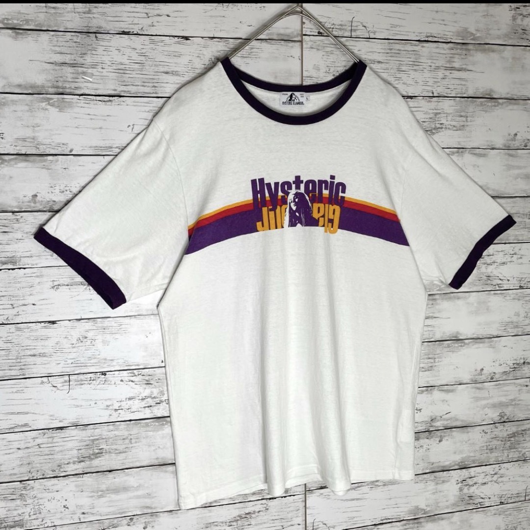 HYSTERIC GLAMOUR(ヒステリックグラマー)の【大人気デザイン】ヒステリックグラマー ヒスガール リンガーTシャツ 即完売品 メンズのトップス(Tシャツ/カットソー(半袖/袖なし))の商品写真