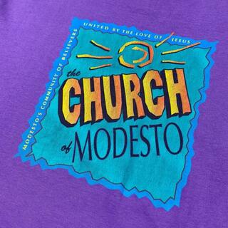 90年代 THE CHURCH MODESTO 教会 両面プリントTシャツ メンズXL(Tシャツ/カットソー(半袖/袖なし))