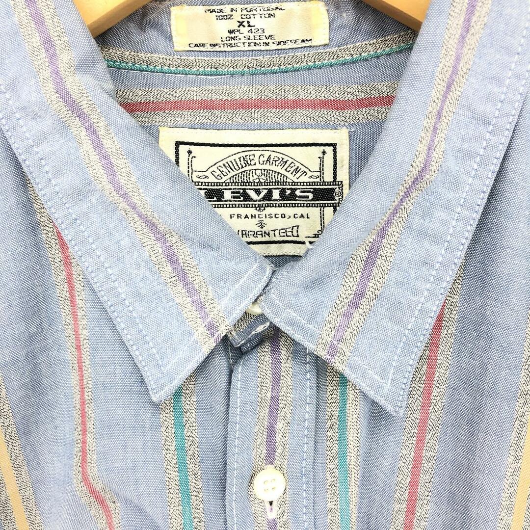 Levi's(リーバイス)の古着 90年代 リーバイス Levi's 長袖 ストライプシャツ メンズXL 長袖 ヴィンテージ /eaa416692 メンズのトップス(シャツ)の商品写真