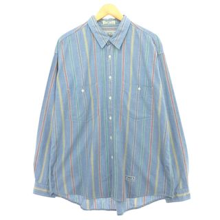 リーバイス(Levi's)の古着 90年代 リーバイス Levi's 長袖 ストライプシャツ メンズXL 長袖 ヴィンテージ /eaa416692(シャツ)