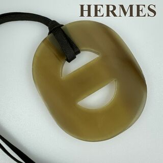 エルメス(Hermes)のエルメス ネックレス ペンダント フィデリオGM ラージ バッファローホーン(ネックレス)