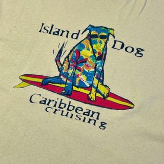 Island Dog  Caribbean cruising プリントTシャツ メンズXL(Tシャツ/カットソー(半袖/袖なし))