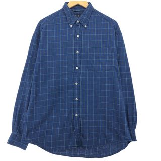 ギャップ(GAP)の古着 90年代 ギャップ GAP オールドギャップ 長袖 ボタンダウン ライトネルチェックシャツ メンズL ヴィンテージ /eaa422113(シャツ)