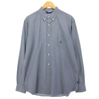 ノーティカ(NAUTICA)の古着 ノーティカ NAUTICA 長袖 ボタンダウンストライプシャツ メンズL /eaa422141(シャツ)