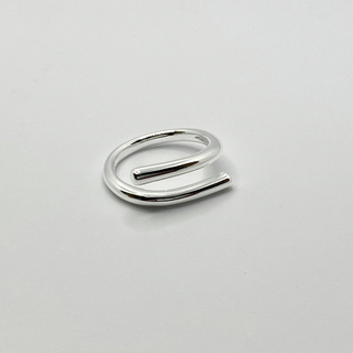 【匿名配送】 シンプル シルバー オープン リング 指輪 S925(リング(指輪))