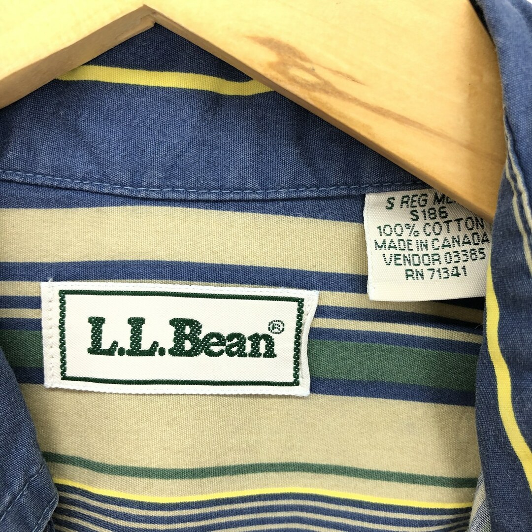 L.L.Bean(エルエルビーン)の古着 90年代 エルエルビーン L.L.Bean 長袖 ボタンダウンストライプシャツ カナダ製 メンズS ヴィンテージ /eaa422406 メンズのトップス(シャツ)の商品写真