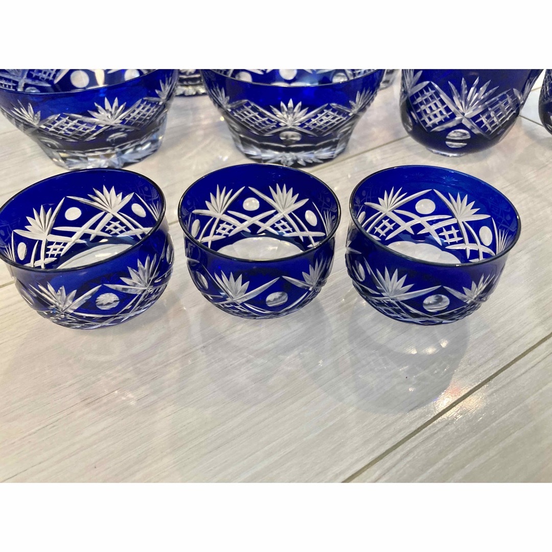 格安!】切り子食器美品16個セット/切子 格安!】切り子食器美品16個セット/切子