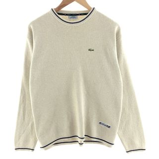 ラコステ(LACOSTE)の古着 90年代 ラコステ LACOSTE SPORT コットンニットセーター 12 メンズL ヴィンテージ /eaa390396(ニット/セーター)