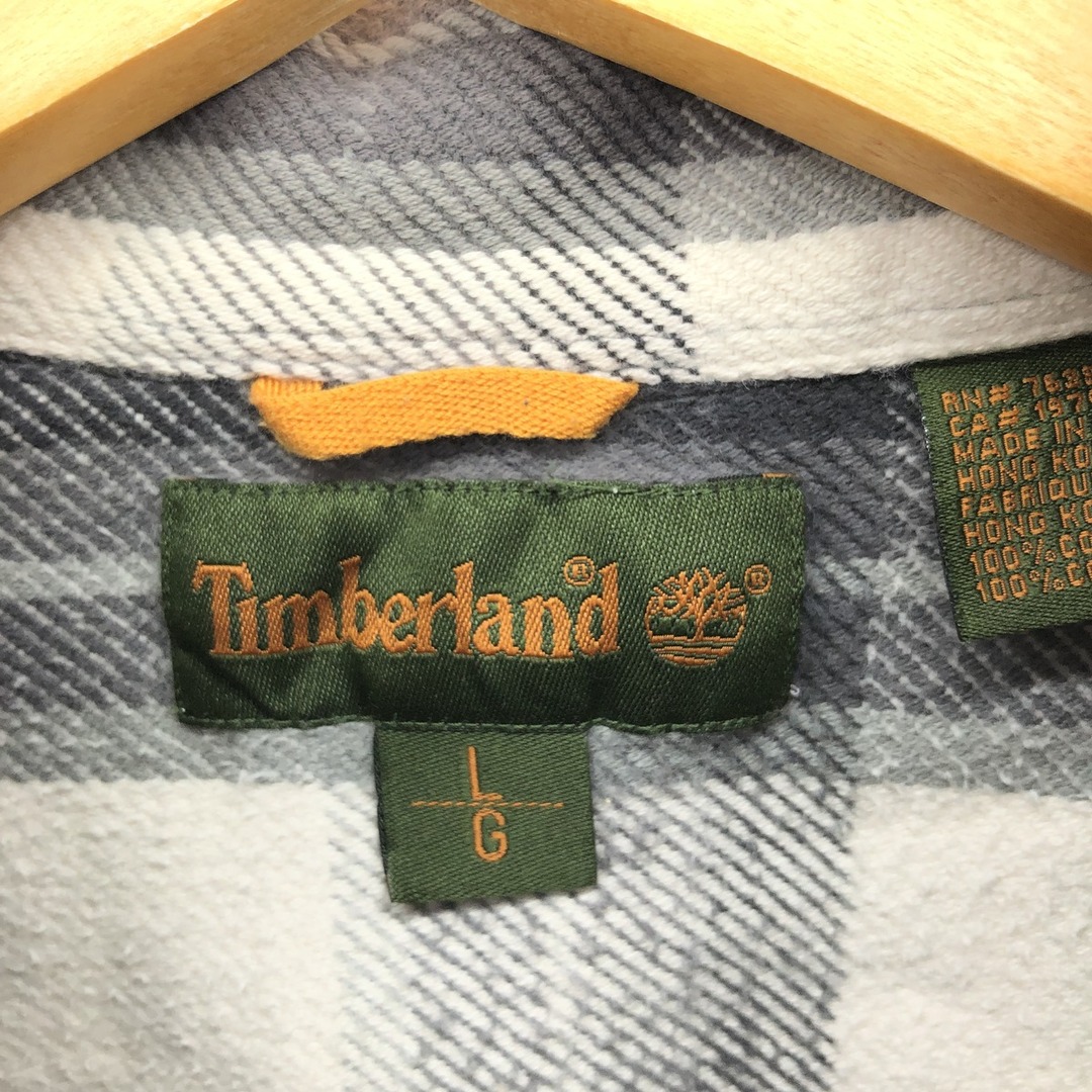 Timberland(ティンバーランド)の古着 90年代 ティンバーランド Timberland 長袖 ヘビーネルチェックシャツ メンズL ヴィンテージ /eaa421364 メンズのトップス(シャツ)の商品写真