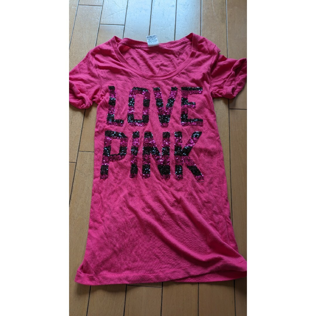 Victoria's Secret(ヴィクトリアズシークレット)のヴィクトリアシークレットスパンコール付きTシャツ レディースのトップス(Tシャツ(半袖/袖なし))の商品写真