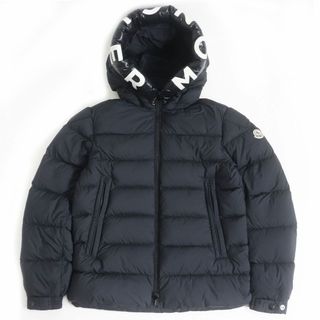 モンクレール(MONCLER)の美品□21-22AW モンクレール SALZMAN GIUBBOTTO フードロゴデザイン WZIP ダウンジャケット/パフィージャケット ネイビー 0 正規品 メンズ(ダウンジャケット)