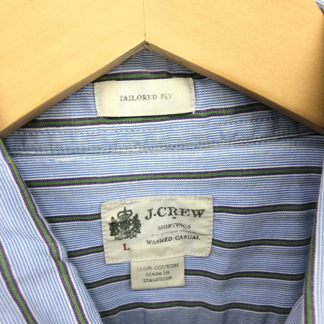 J.Crew(ジェイクルー)の古着 ジェイクルー J.Crew 長袖 ボタンダウンストライプシャツ メンズL /eaa421807 メンズのトップス(シャツ)の商品写真