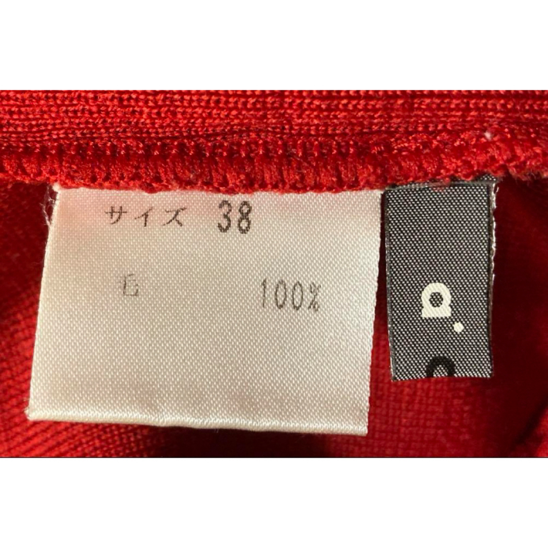 半袖タートルネックセーター　ワインレッド　毛100% レディースのトップス(ニット/セーター)の商品写真