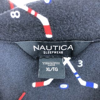 NAUTICA - 古着 ノーティカ NAUTICA SLEEPWEAR 総柄 オープンカラー