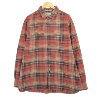 エルエルビーン(L.L.Bean)の古着 エルエルビーン L.L.Bean 長袖 ヘビーネルチェックシャツ メンズXL /eaa422706(シャツ)