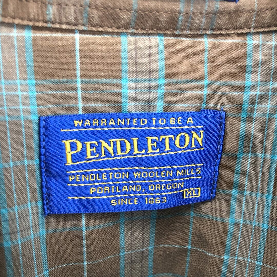 PENDLETON(ペンドルトン)の古着 00年代 ペンドルトン PENDLETON チェック柄 長袖 ウエスタンシャツ メンズXL /eaa422621 メンズのトップス(シャツ)の商品写真