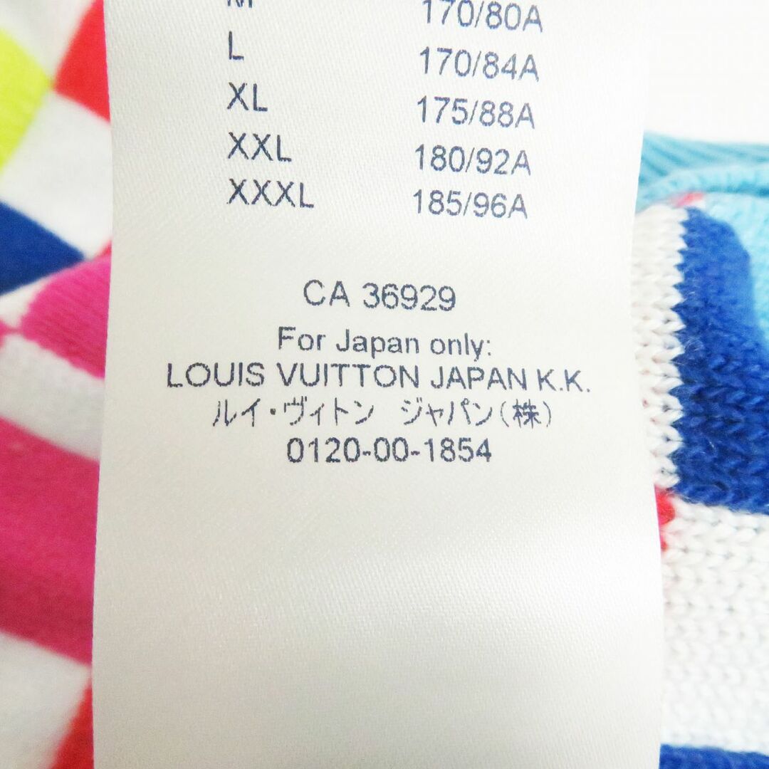 LOUIS VUITTON(ルイヴィトン)の未使用品□ルイヴィトン 1A8P48 ディストーテッド ジャイアントダミエ クルーネック ウール 長袖ニット/セーター ブルー系 XS 伊製 正規品 メンズのトップス(ニット/セーター)の商品写真