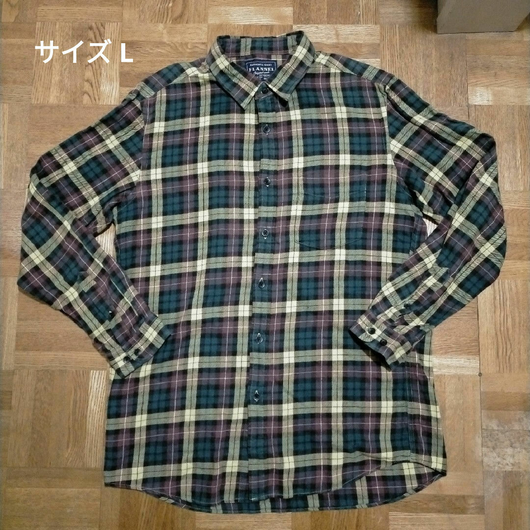 FLANNEL グリーン&イエローチェックシャツ メンズのトップス(シャツ)の商品写真