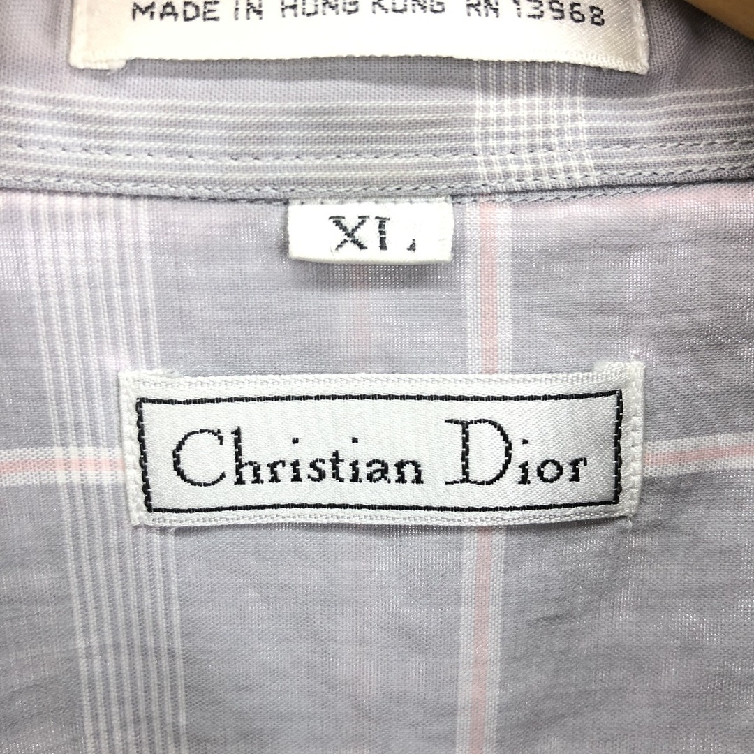 Christian Dior(クリスチャンディオール)の古着 クリスチャンディオール Christian Dior 長袖 チェックシャツ メンズXL /eaa422632 メンズのトップス(シャツ)の商品写真