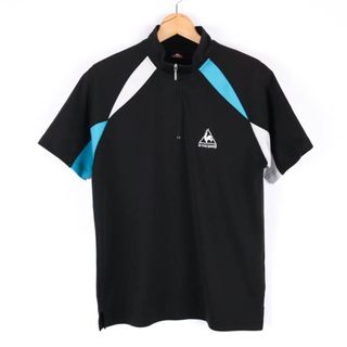 ルコックスポルティフ(le coq sportif)のルコックスポルティフ シャツ 半袖 ハーフジップ スポーツウエア トップス 黒 メンズ Mサイズ ブラック le coq sportif(シャツ)