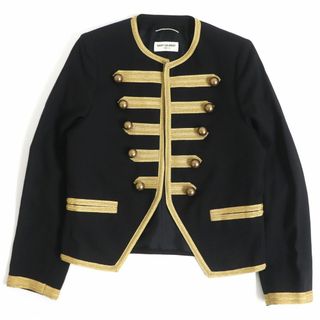 サンローラン(Saint Laurent)の極美品□サンローランパリ エディ期 376017 クロップドオフィサージャケット/ナポレオンジャケット ブラック×ゴールド 46 伊製 名作！(その他)