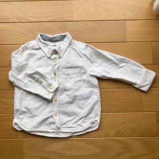 ムジルシリョウヒン(MUJI (無印良品))の長袖シャツ　白　90(Tシャツ/カットソー)