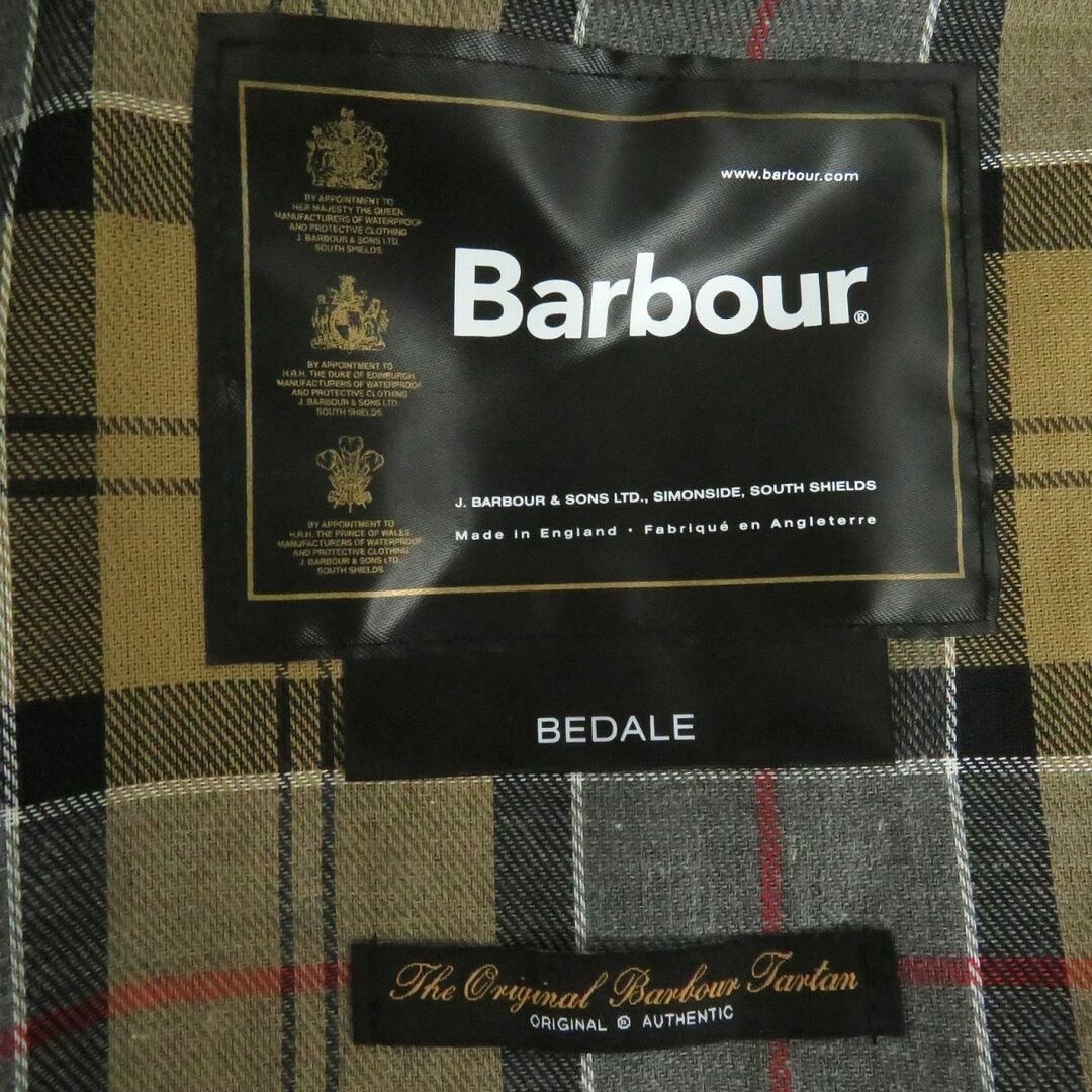 Barbour(バーブァー)の極美品□Barbour/バブアー 1802136 BEDALE  ビデイル 裏チェック柄 WZIP オイルドジャケット/カバーオール 紺 46 イングランド製 正規 メンズのジャケット/アウター(カバーオール)の商品写真