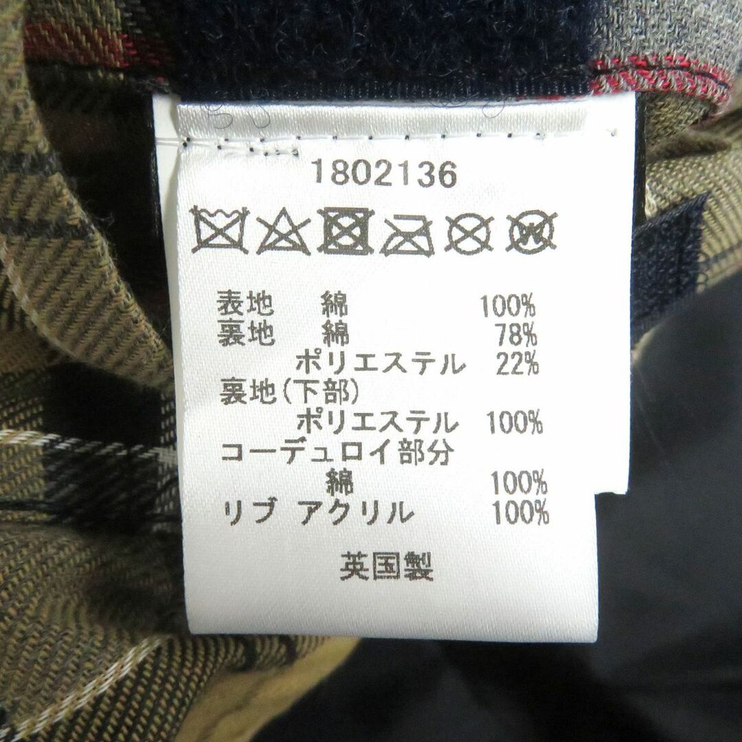 Barbour(バーブァー)の極美品□Barbour/バブアー 1802136 BEDALE  ビデイル 裏チェック柄 WZIP オイルドジャケット/カバーオール 紺 46 イングランド製 正規 メンズのジャケット/アウター(カバーオール)の商品写真