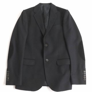 グッチ(Gucci)の極美品◆GUCCI グッチ 293042 エルボーパッチ付き シングル 裏地ディアマンテ柄 ロゴボタン カシミヤ混 ウールジャケット 黒 44 伊製 正規(その他)