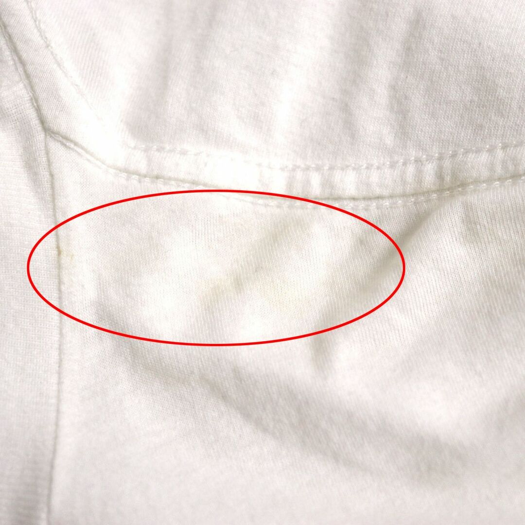 Chrome Hearts(クロムハーツ)のUSA製◆CHROME HEARTS クロムハーツ ポケットTシャツ スクロールラベル レザーパッチ クルーネック 半袖 白 S 正規品 メンズ メンズのトップス(Tシャツ/カットソー(半袖/袖なし))の商品写真
