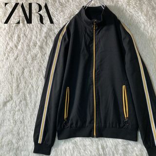 ザラ(ZARA)の美品 ZARA ザラ トラックジャケット ジャージ ブラック サイドライン M(ジャージ)