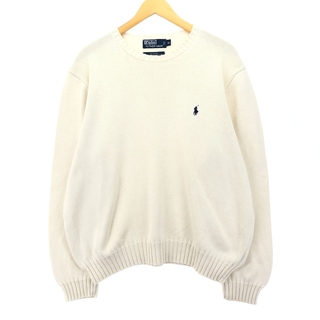 ラルフローレン(Ralph Lauren)の古着 ラルフローレン Ralph Lauren POLO by Ralph Lauren コットンニットセーター メンズXL /eaa399212(ニット/セーター)