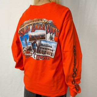 ハーレーダビッドソン(Harley Davidson)のHarley-Davidson ハーレーダビッドソン ポケット ロングTシャツ メンズM(Tシャツ/カットソー(七分/長袖))