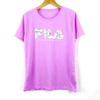 フィラ(FILA)のフィラ Ｔシャツ 半袖 大きいサイズ スポーツウエア トップス レディース XLサイズ パープル FILA(Tシャツ(半袖/袖なし))