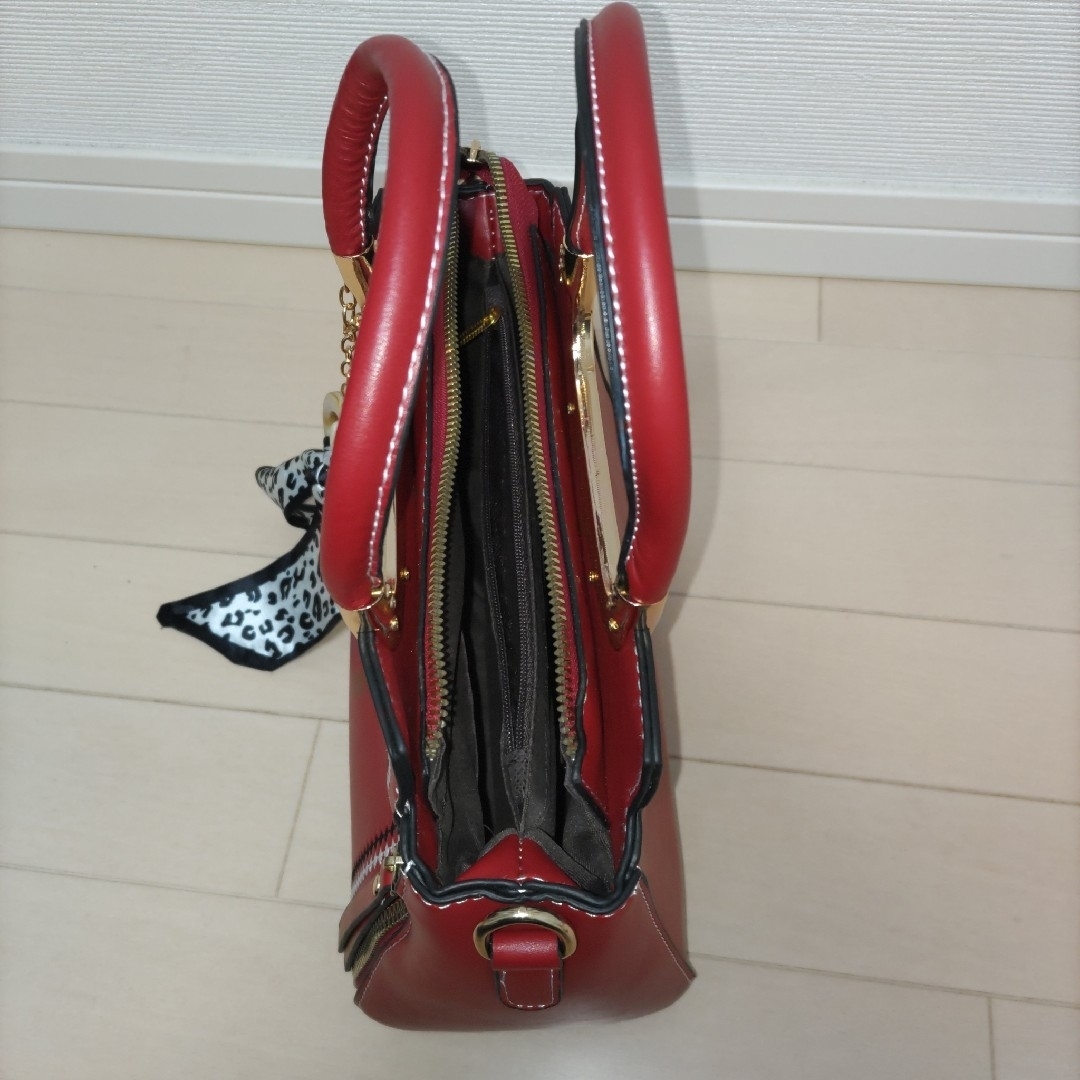 スカーフ付きミニトートバッグ レディースのバッグ(トートバッグ)の商品写真