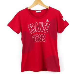 ルコックスポルティフ(le coq sportif)のルコックスポルティフ Ｔシャツ 半袖 スポーツウエア トップス 赤 レディース Lサイズ レッド le coq sportif(Tシャツ(半袖/袖なし))