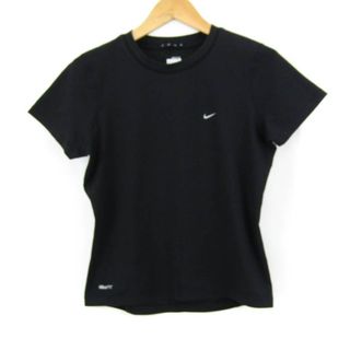 ナイキ(NIKE)のナイキ Ｔシャツ 半袖 ストレッチ フィットドライ スポーツウエア トップス 黒 レディース Sサイズ ブラック NIKE(Tシャツ(半袖/袖なし))