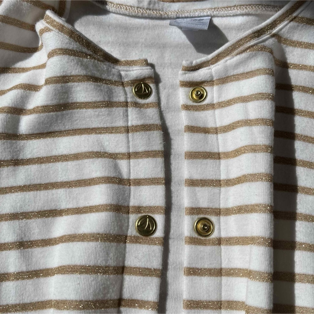 PETIT BATEAU(プチバトー)のPETIT BATEAU長袖ボーダーカーディガン152cm キッズ/ベビー/マタニティのキッズ服女の子用(90cm~)(カーディガン)の商品写真