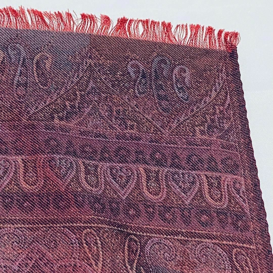 ETRO(エトロ)の美品★ETRO★ ロングスカーフ ペイズリー ウール アセテート シルク レッド レディースのファッション小物(バンダナ/スカーフ)の商品写真