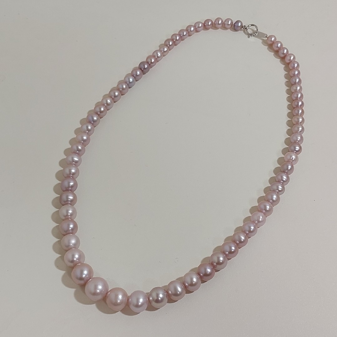 パールネックレス ピンク真珠 5.6-10.3mm K18WG ネックレス パールネックレス ピンク真珠 5.6-10.3mm K18WG ネックレス